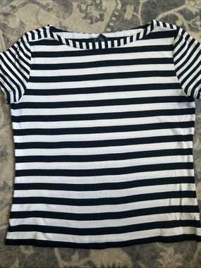 Chaps Striped Short-Sleeve Tee - Black & White